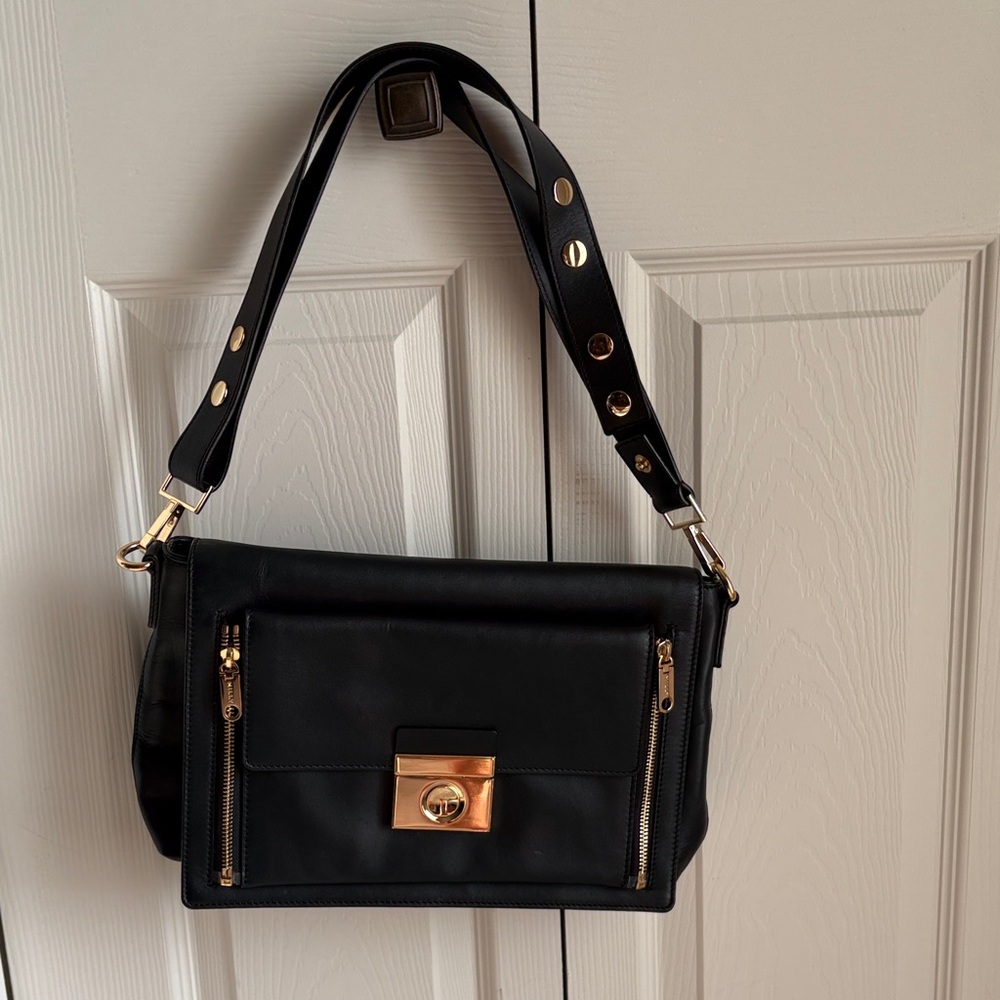 Milly Black and Gold Shoulder Bag